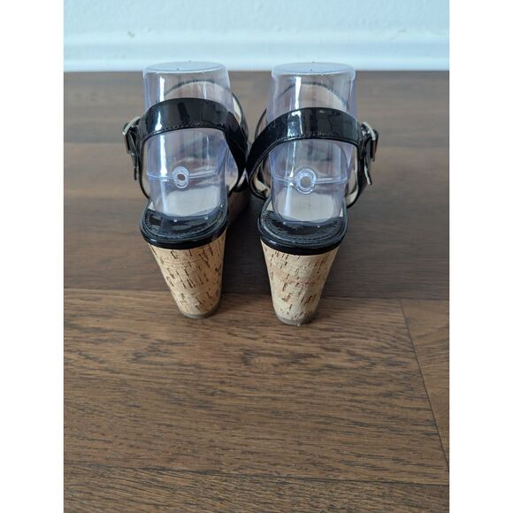 Prada Patent Leather And Cork Wedge Sandals UE39/US 6.5 - Picture 9 of 10